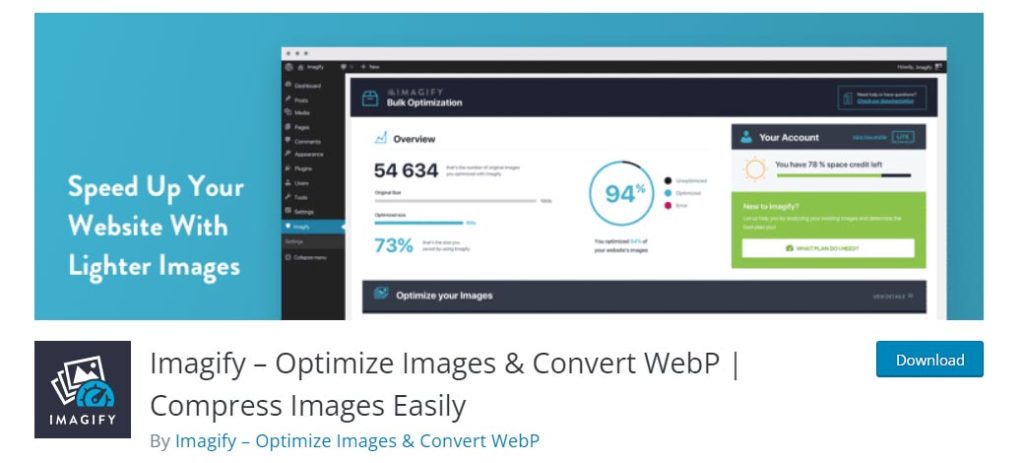 Imagify Optimize Images & Convert WebP