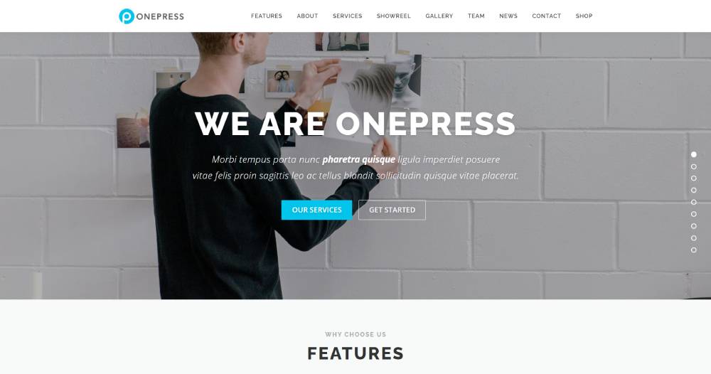 OnePress WordPress theme