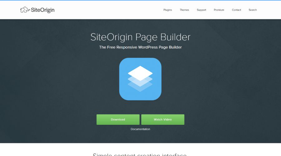 SiteOrigin Page builder for wordpress