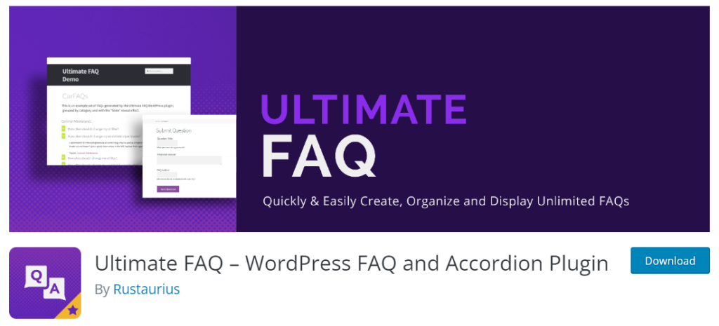 Ultimate FAQ – WordPress FAQ and Accordion Plugin