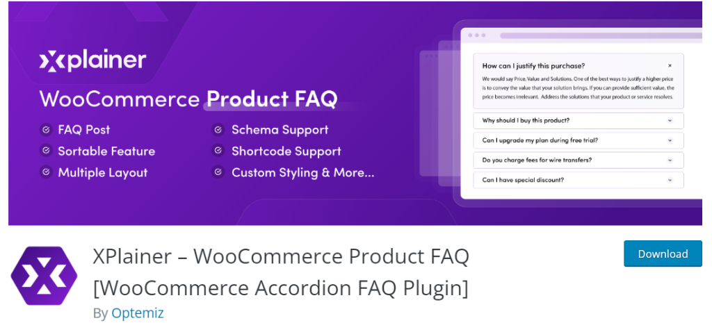 XPlainer – WooCommerce Product FAQ
